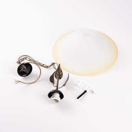 ONLI - Lampadario a sospensione con catena MIRA 1xE27/22W/230V diametro 40 cm