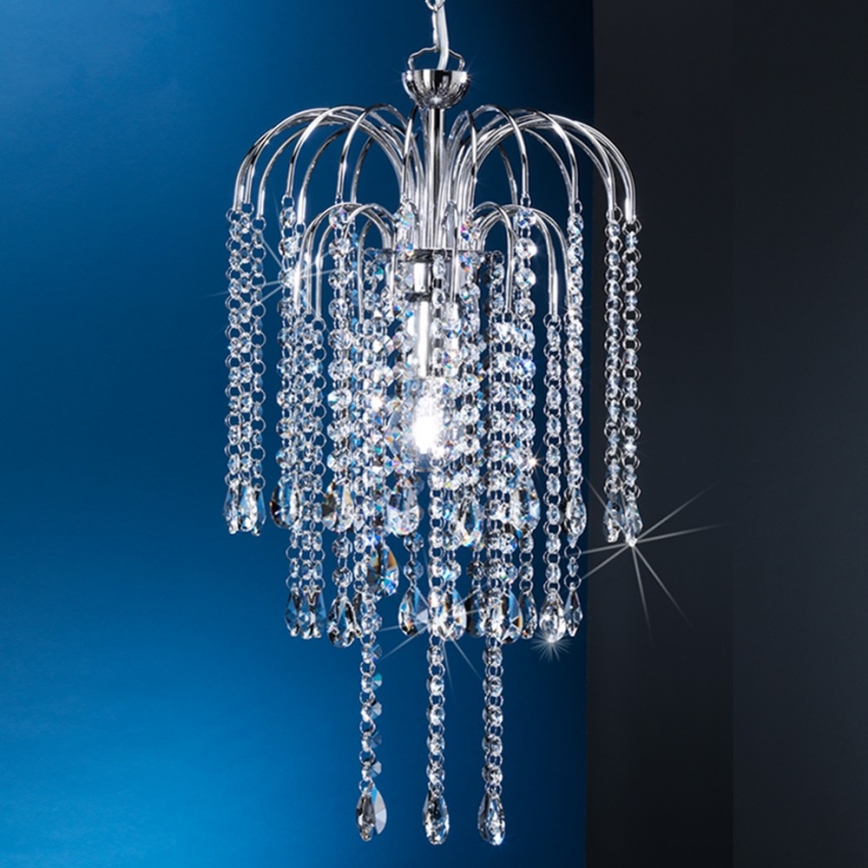 ONLI - Lampadario a sospensione con catena PIOGGIA 1xE27/22W/230V cromo lucido