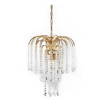 ONLI - Lampadario a sospensione con catena PIOGGIA 3xE14/6W/230V oro