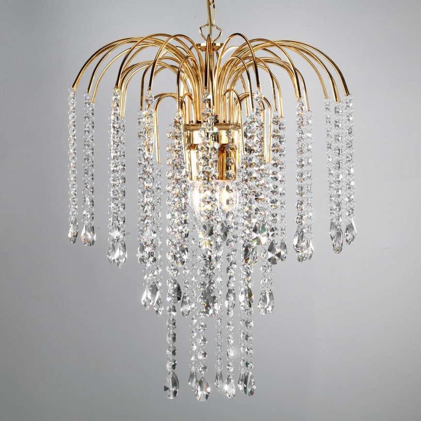 ONLI - Lampadario a sospensione con catena PIOGGIA 3xE14/6W/230V oro