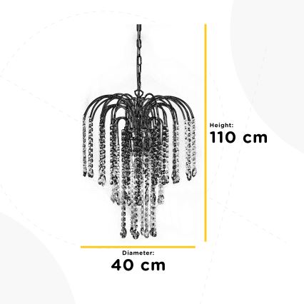 ONLI - Lampadario a sospensione con catena PIOGGIA 3xE14/6W/230V oro