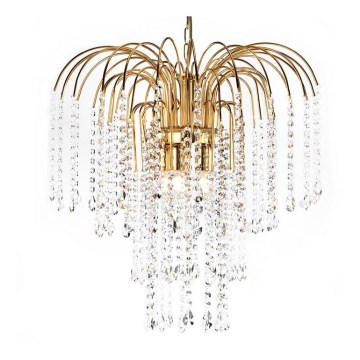 ONLI - Lampadario a sospensione con catena PIOGGIA 5xE14/6W/230V oro