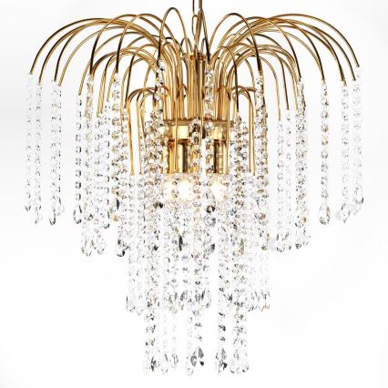 ONLI - Lampadario a sospensione con catena PIOGGIA 5xE14/6W/230V oro