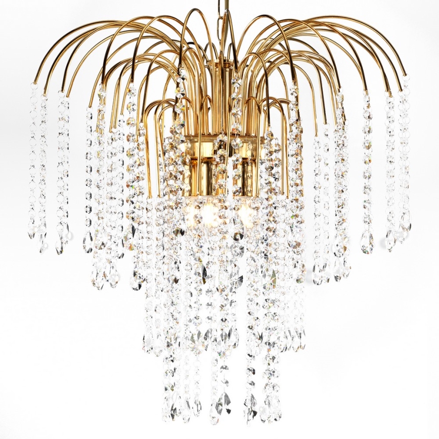ONLI - Lampadario a sospensione con catena PIOGGIA 5xE14/6W/230V oro