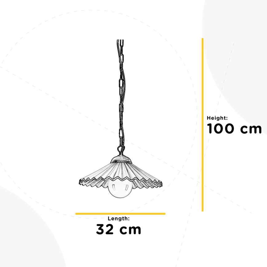 ONLI - Lampadario a sospensione con catena ROSINA 1xE27/22W/230V