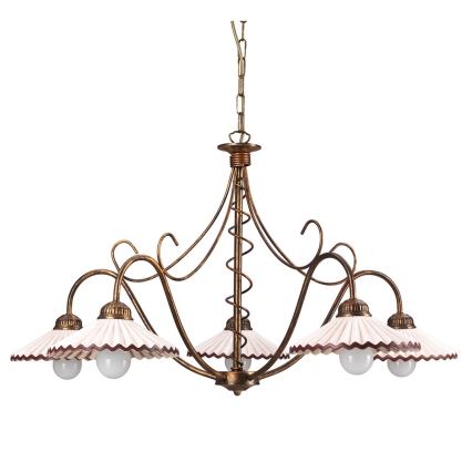 ONLI - Lampadario a sospensione con catena ROSINA 5xE14/6W/230V