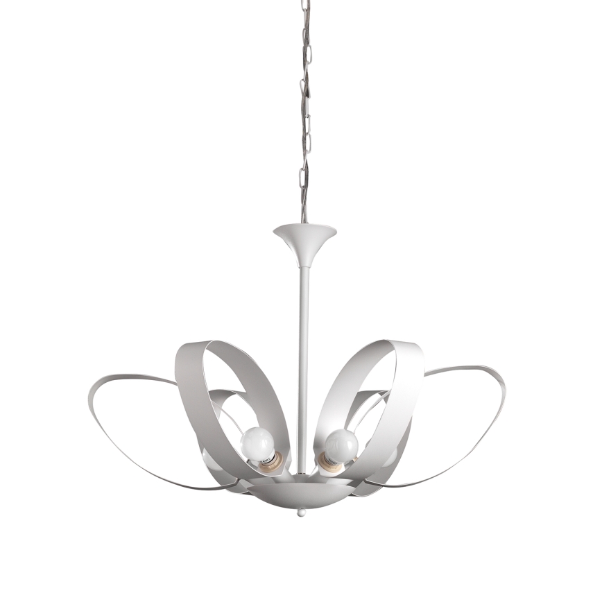 ONLI - Lampadario a sospensione con catena SERENA 6xE14/6W/230V bianco
