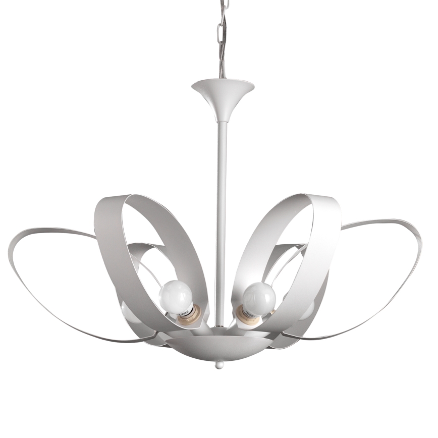 ONLI - Lampadario a sospensione con catena SERENA 6xE14/6W/230V bianco