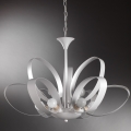 ONLI - Lampadario a sospensione con catena SERENA 9xE14/6W/230V bianco