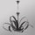 ONLI - Lampadario a sospensione con catena SERENA 9xE14/6W/230V nero