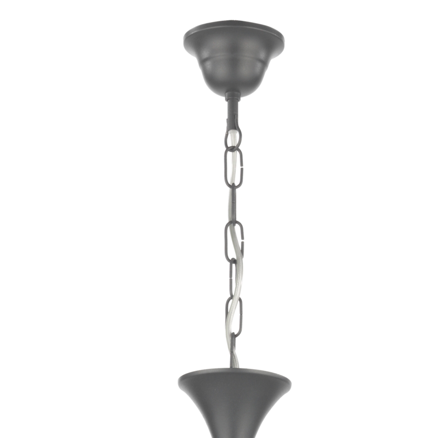 ONLI - Lampadario a sospensione con catena SERENA 9xE14/6W/230V nero