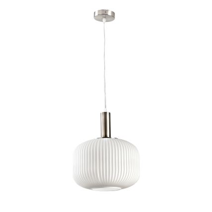 ONLI - Lampadario a sospensione con cavo DOROTY 1xE27/15W/230V bianco/cromo lucido