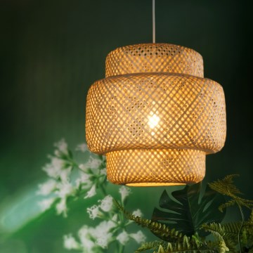 ONLI - Lampadario a sospensione con filo BAMBOO 1xE27/22W/230V bambù