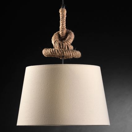ONLI - Lampadario a sospensione con filo CORDA 1xE27/22W/230V beige