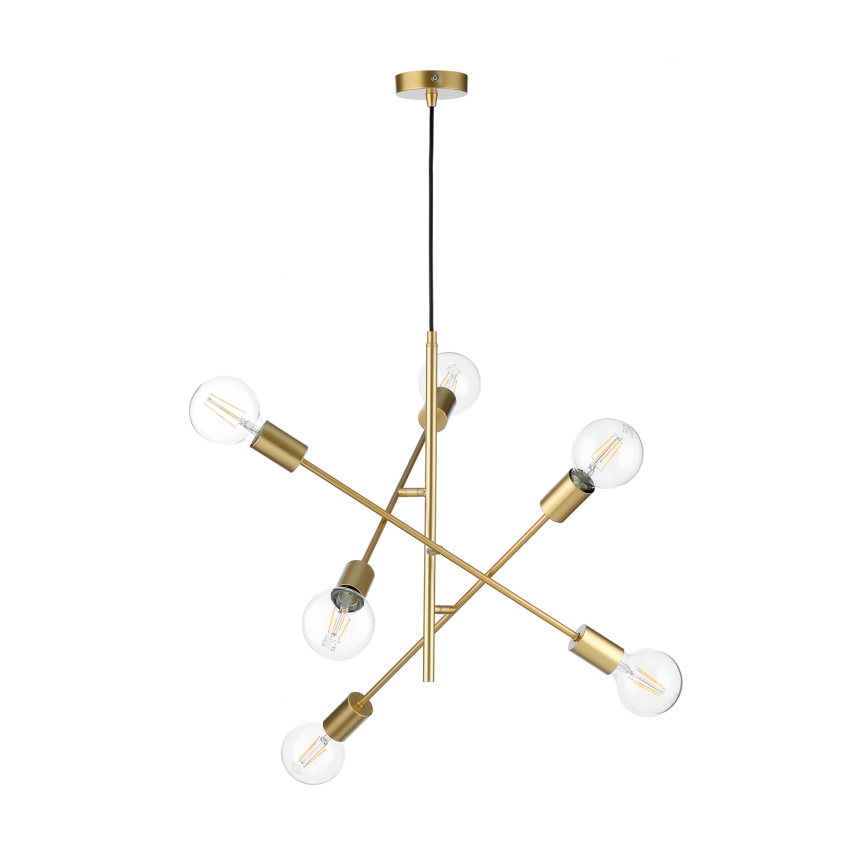 ONLI - Lampadario a sospensione con filo CROSS 6xE27/22W/230V