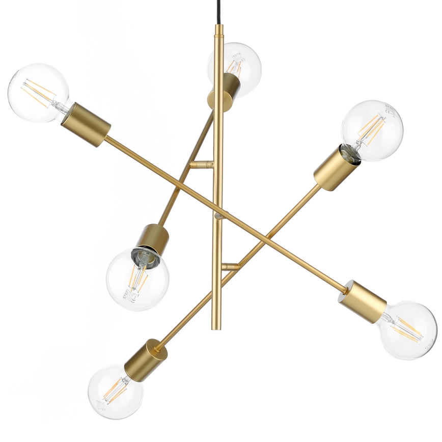 ONLI - Lampadario a sospensione con filo CROSS 6xE27/22W/230V