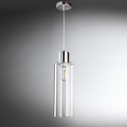 ONLI - Lampadario a sospensione con filo DODO 1xE27/22W/230V cromo lucido