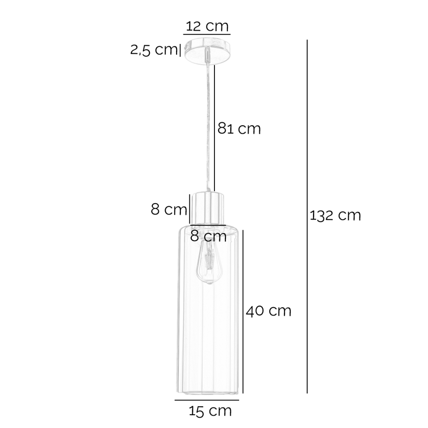 ONLI - Lampadario a sospensione con filo DODO 1xE27/22W/230V cromo lucido
