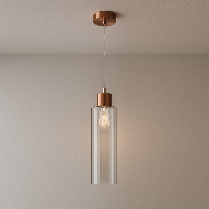 ONLI - Lampadario a sospensione con filo DODO 1xE27/22W/230V rame