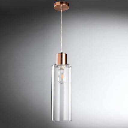 ONLI - Lampadario a sospensione con filo DODO 1xE27/22W/230V rame