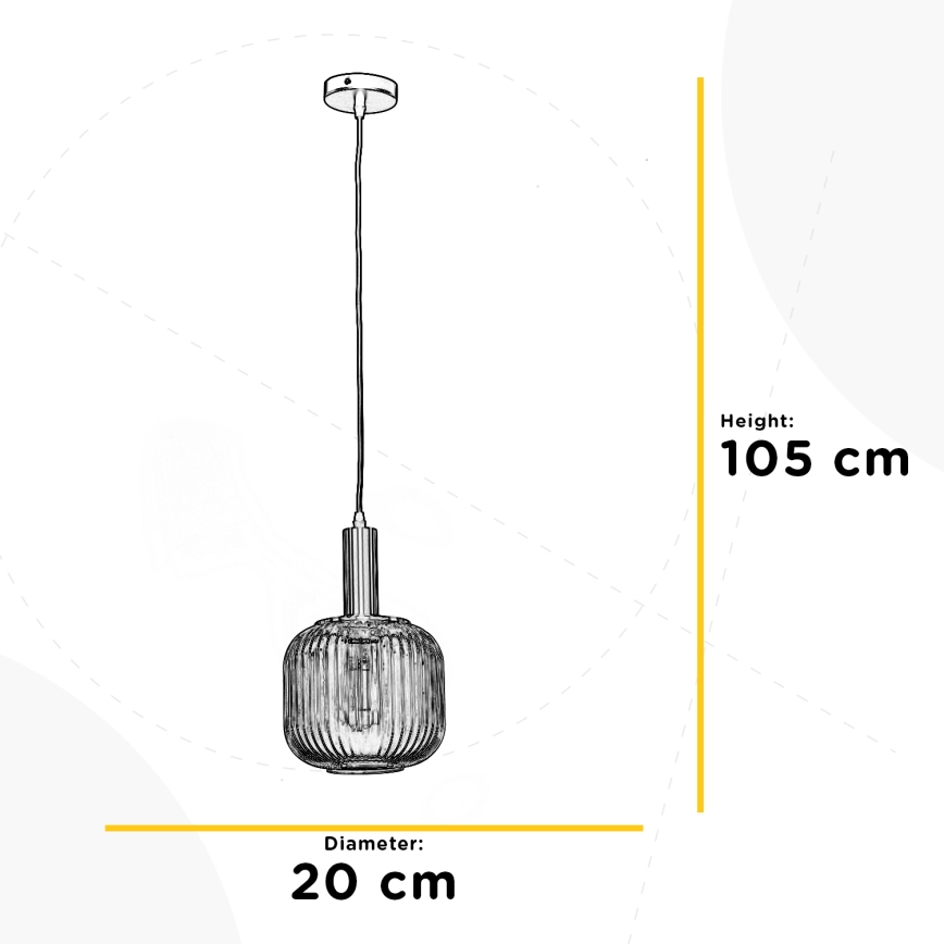 ONLI - Lampadario a sospensione con filo DOROTY 1xE27/22W/230V diametro 20 cm