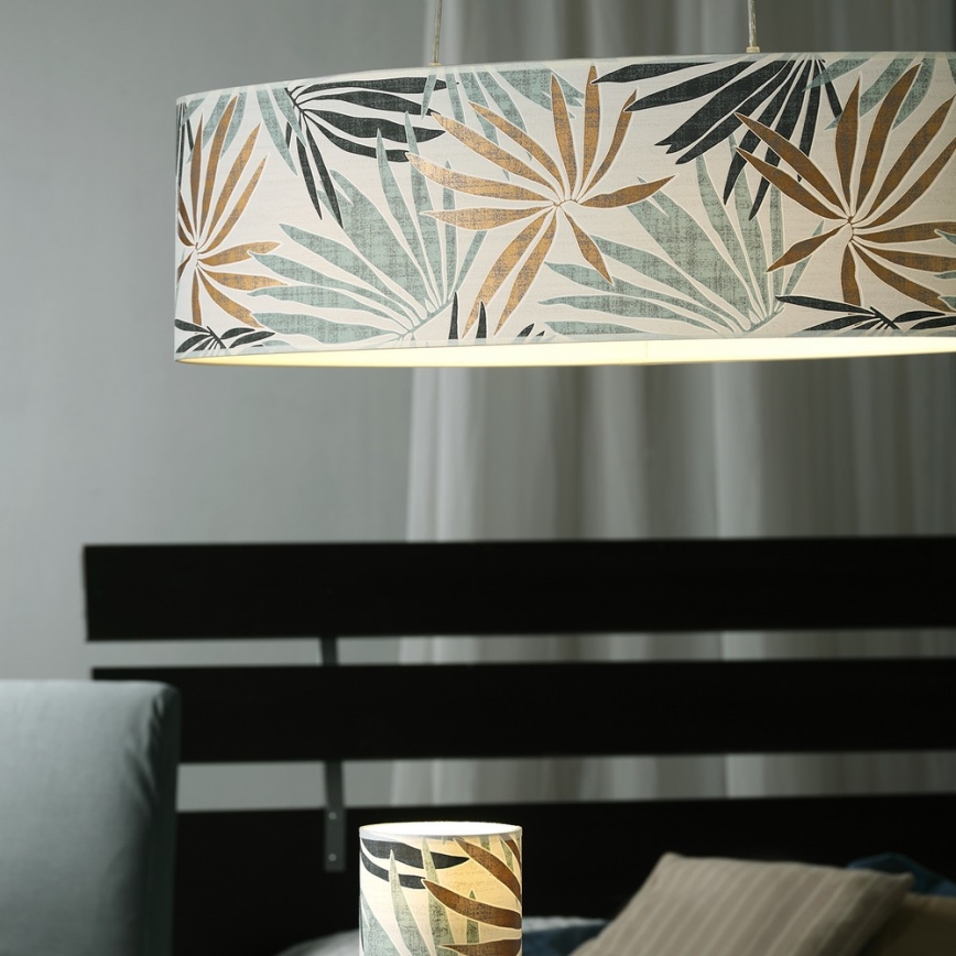 ONLI - Lampadario a sospensione con filo FLORA 2xE27/22W/230V verde/oro