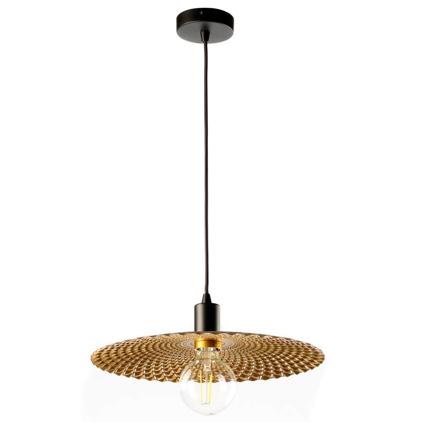 ONLI - Lampadario a sospensione con filo GOLDEN 1xE27/22W/230V oro/nero