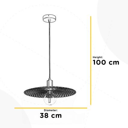 ONLI - Lampadario a sospensione con filo GOLDEN 1xE27/22W/230V oro/nero