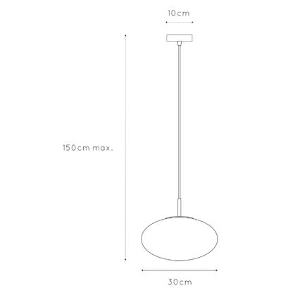 ONLI - Lampadario a sospensione con filo JANET 1xE27/6W/230V diametro 30 cm
