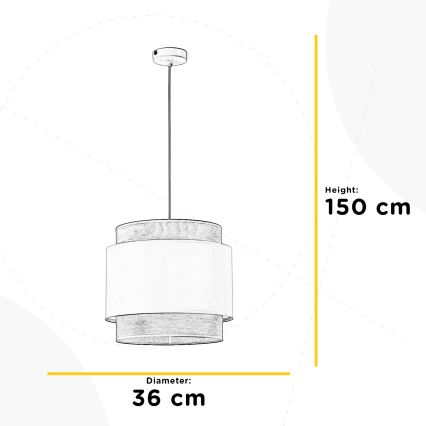 ONLI - Lampadario a sospensione con filo LICIA 1xE27/22W/230V