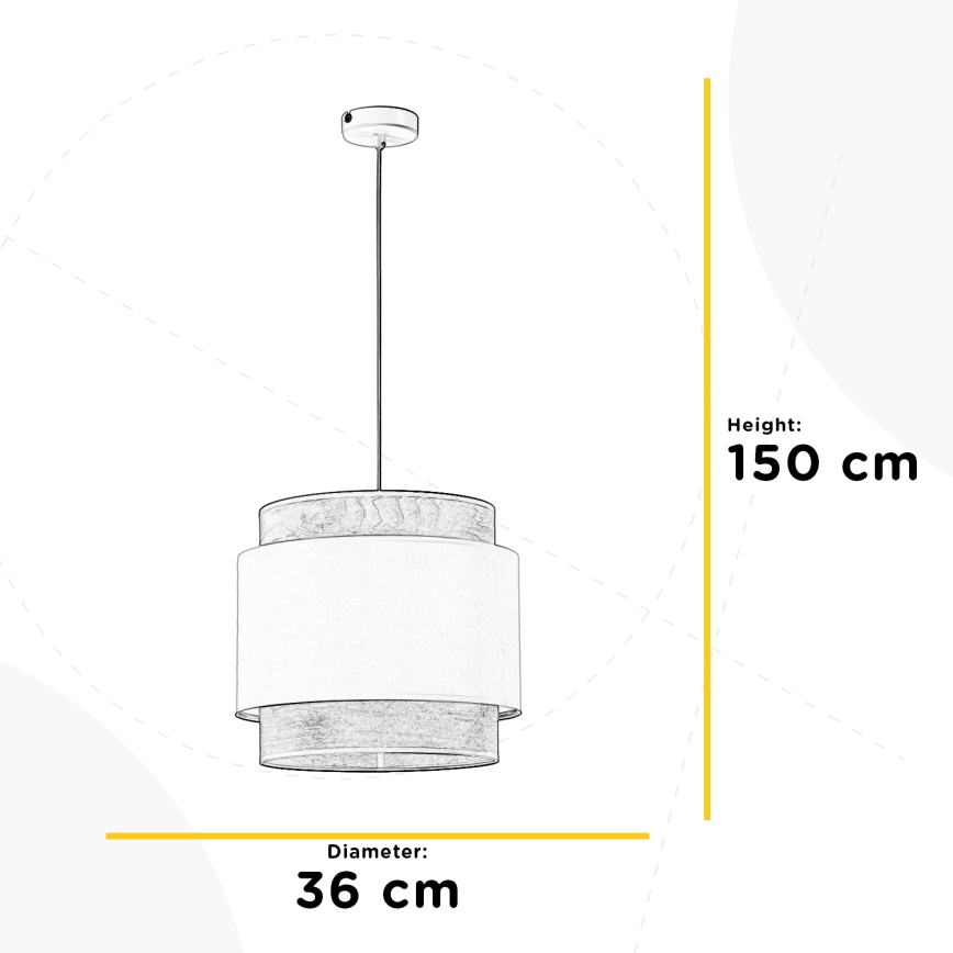 ONLI - Lampadario a sospensione con filo LICIA 1xE27/22W/230V