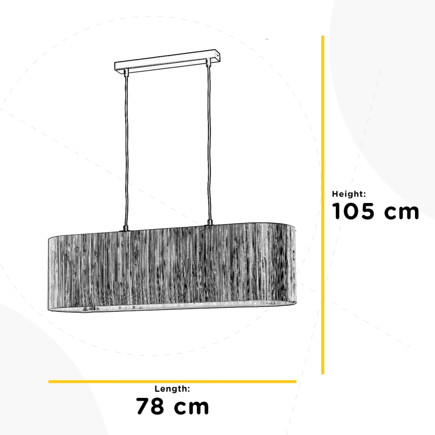 ONLI - Lampadario a sospensione con filo MADU 2xE27/22W/230V