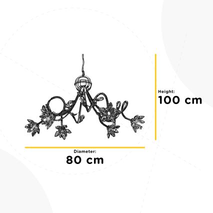 ONLI - Lampadario a sospensione con filo NINFEA 6xG9/6W/230V