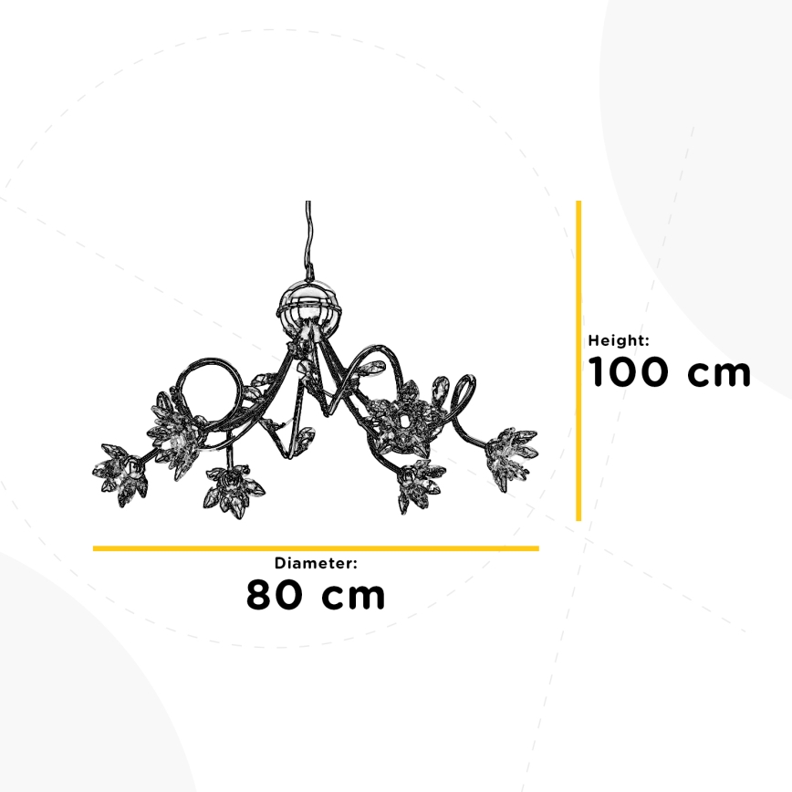 ONLI - Lampadario a sospensione con filo NINFEA 6xG9/6W/230V