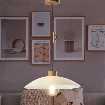 ONLI - Lampadario a sospensione con filo OHANA 1xE27/22W/230V beige