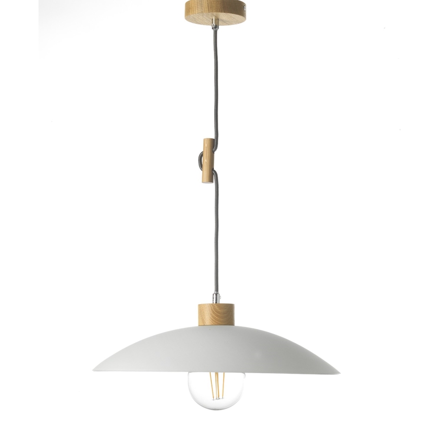 ONLI - Lampadario a sospensione con filo OHANA 1xE27/22W/230V quercia