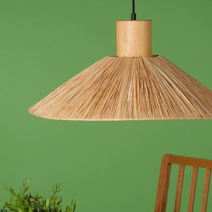 ONLI - Lampadario a sospensione con filo RAFIA 1xE27/22W/230V