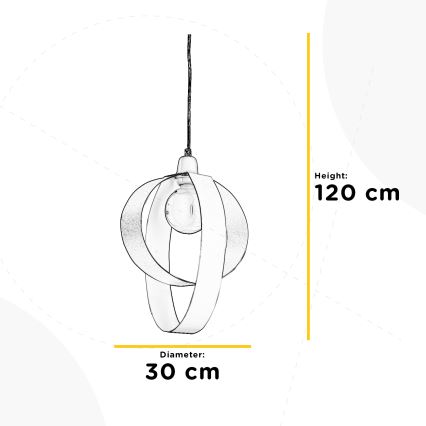 ONLI - Lampadario a sospensione con filo SERENA 1xE27/22W/230V bianco