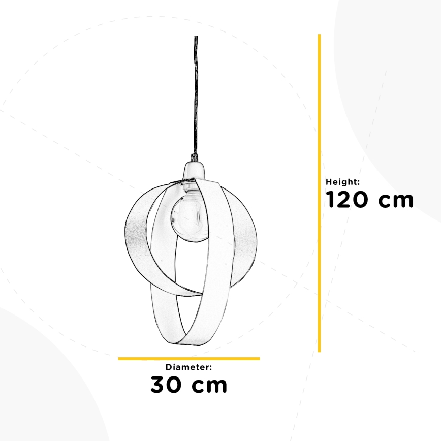 ONLI - Lampadario a sospensione con filo SERENA 1xE27/22W/230V bianco