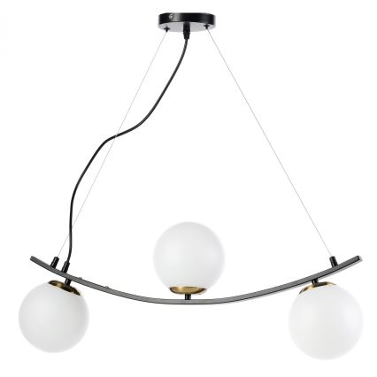 ONLI - Lampadario a sospensione con filo TRIO 3xE14/6W/230V nero