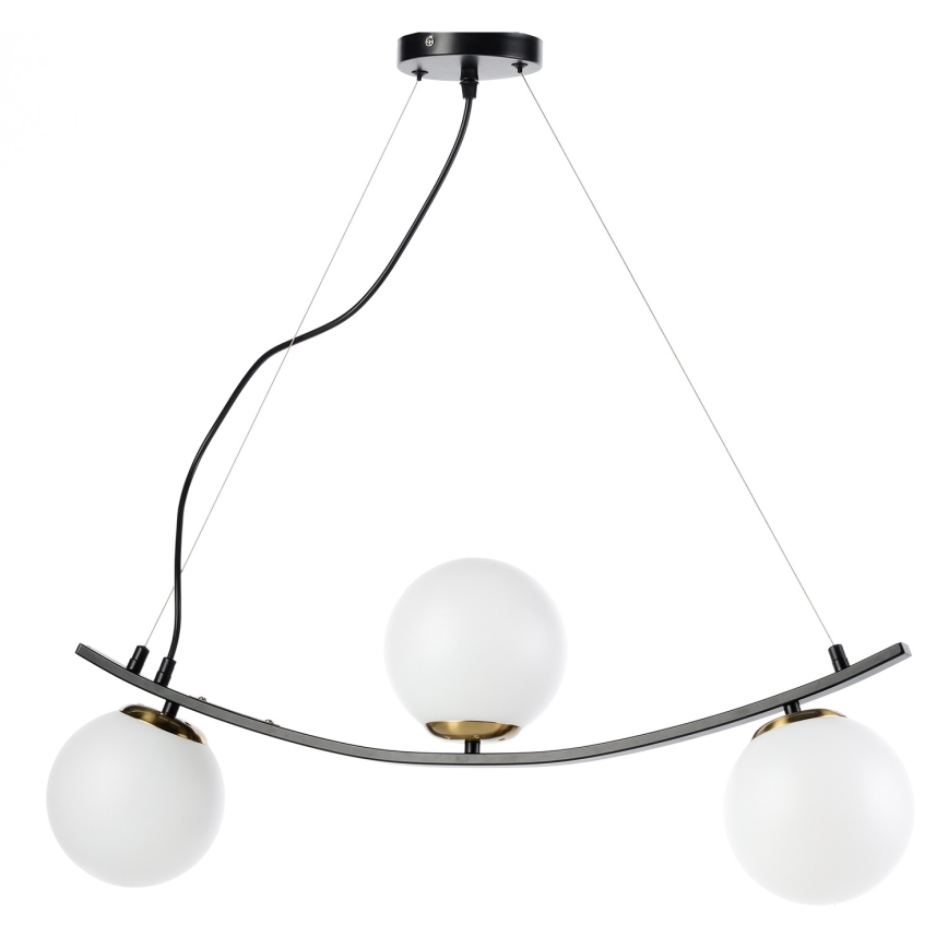 ONLI - Lampadario a sospensione con filo TRIO 3xE14/6W/230V nero