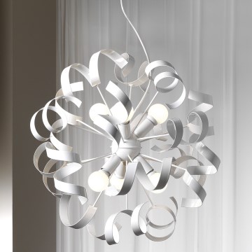 ONLI -  Lampadario a sospensione con filo ZOE 6xE14/6W/230V bianco