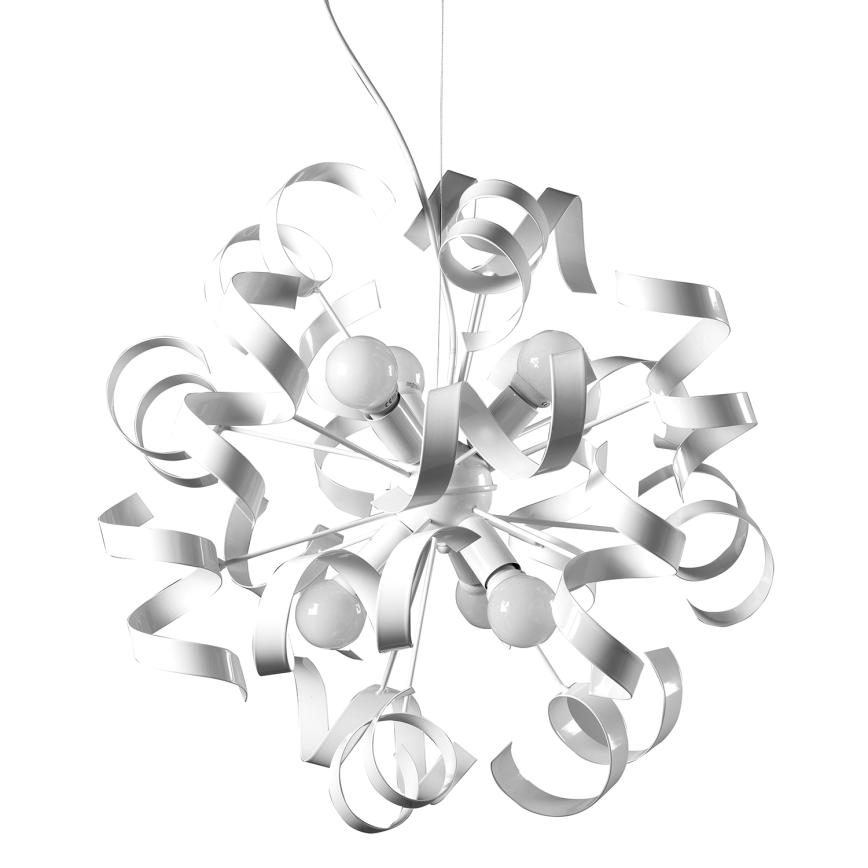 ONLI -  Lampadario a sospensione con filo ZOE 6xE14/6W/230V bianco