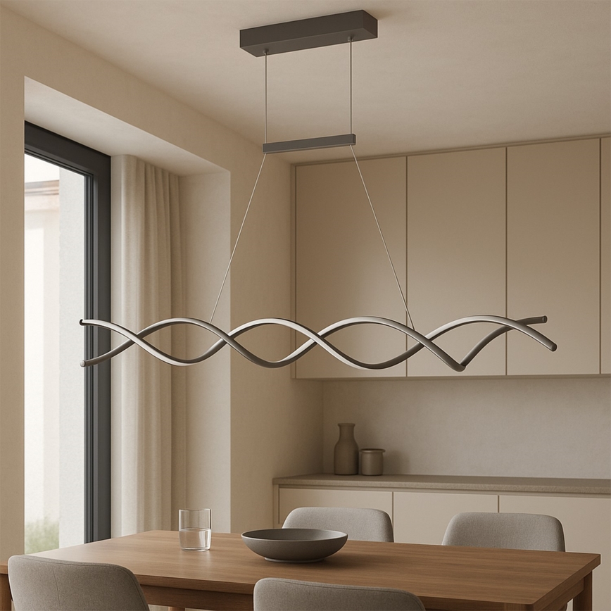 ONLI - Lampadario LED a sospensione con filo DNA LED/24W/230V 4000K argento