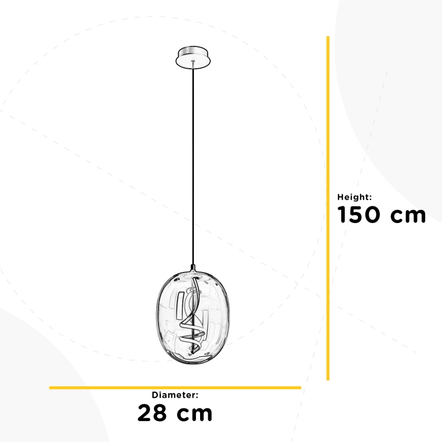 ONLI - Lampadario LED a sospensione con filo LILLY LED/12W/230V 4000K nero