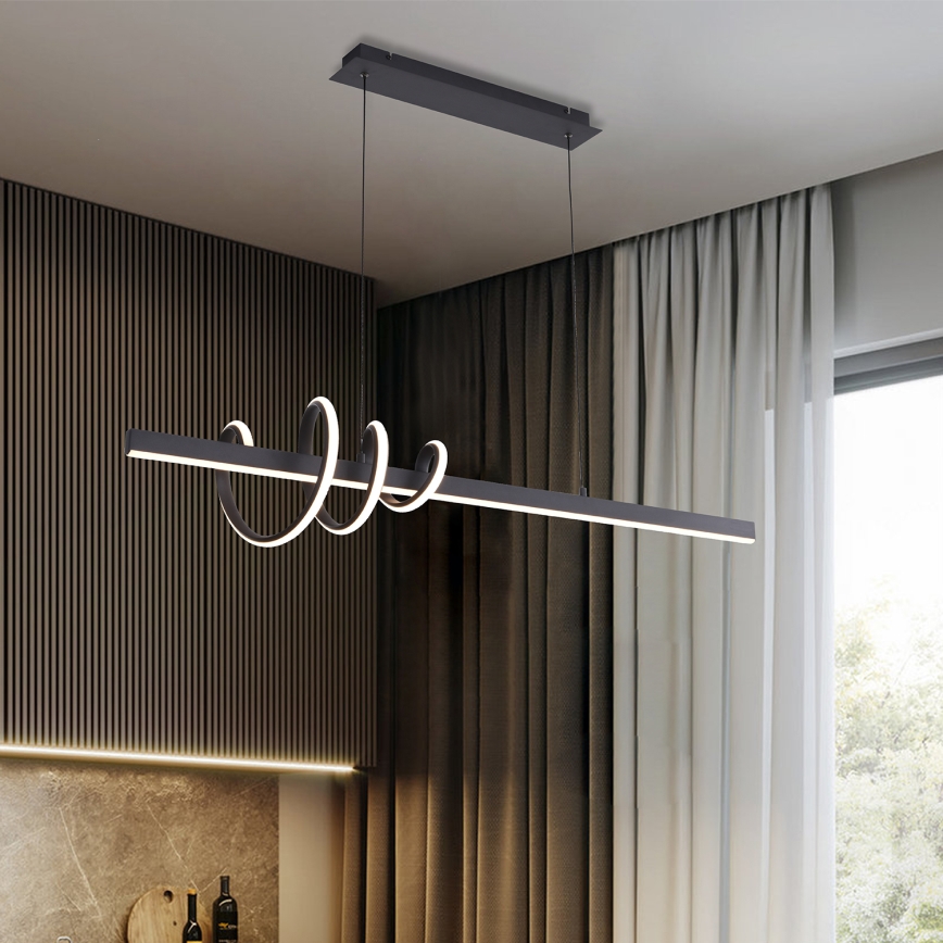 ONLI - Lampadario LED a sospensione con filo SWING LED/30W/230V 4000K nero