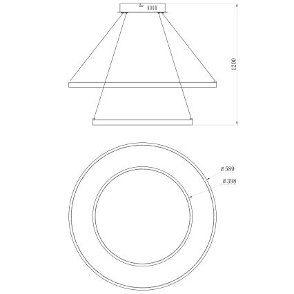 ONLI - Lampadario LED a sospensione NOELIA LED/30W/230V nero