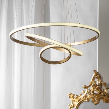 ONLI - Lampadario LED a sospensione su cavo NOELIA LED/40W/230V, dorato