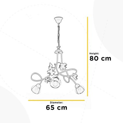 ONLI - Lampadario per bambini BUTTERFLY 3xE14/6W/230V