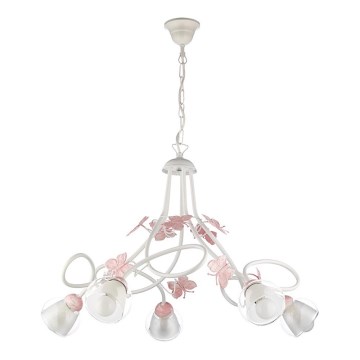 ONLI - Lampadario per bambini BUTTERFLY 5xE14/6W/230V